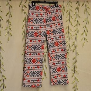 Pj Couture Winter Cross-stitch Fuzzy Pajama Pants